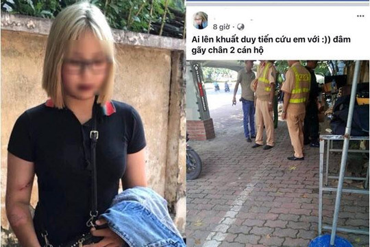 Nữ quái 15 tuổi tông hai CSCĐ Hà Nội còn lên Facebook khoe 'chiến tích'