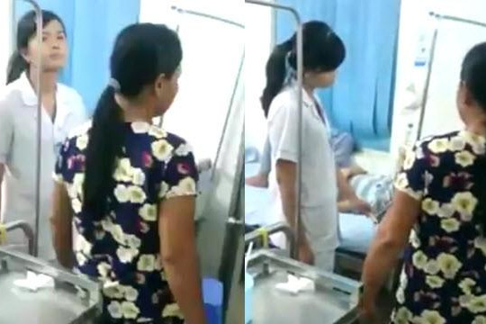 Nữ y tá ở Hải Phòng hành hung người nhà bệnh nhân vì bị quay clip