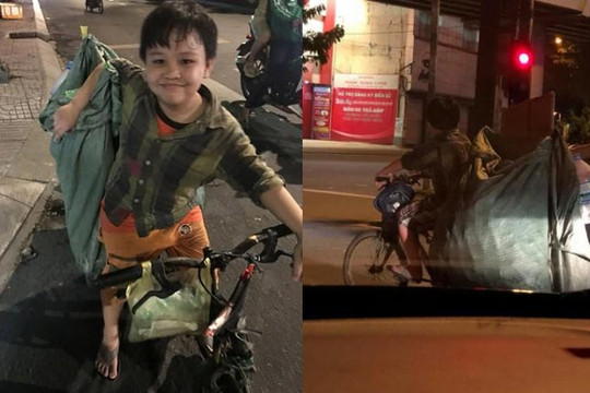 Cậu bé 9 tuổi đạp xe lượm ve chai, bán vé số kiếm tiền nuôi mẹ, 3 giờ sáng mới về nhà