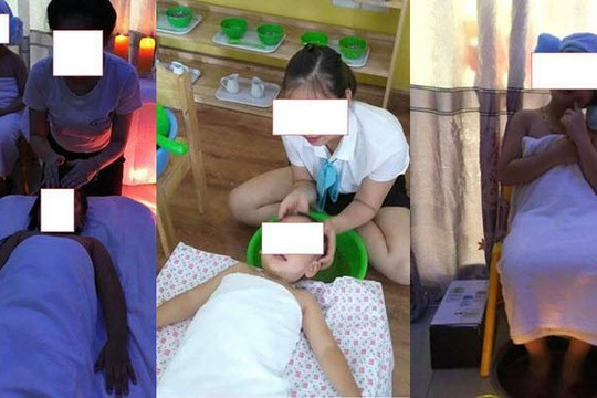 Trường Mầm non Kim Đồng mở dịch vụ mát xa cho các bé gây tranh cãi
