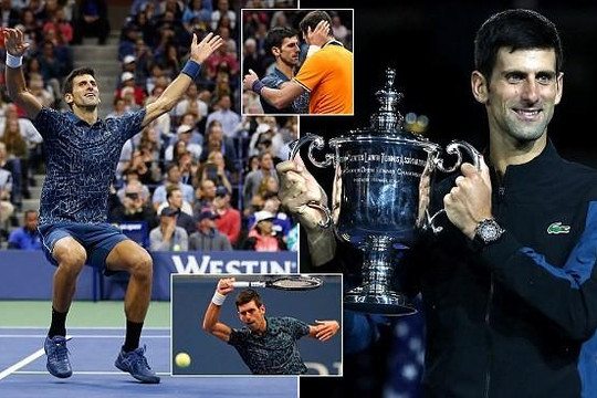 Vô địch US Open 2018, Djokovic sánh ngang Pete Sampras
