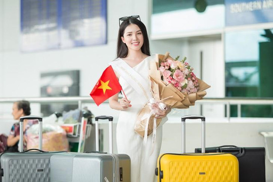 Huỳnh Thuý Vi lên đường đi chinh phục vương miện Hoa hậu Châu Á Thái Bình Dương