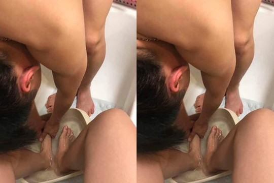 Lộ ảnh nóng ở bồn tắm, bạn gái nói tình nhân chỉ rửa chân chứ không làm gì!