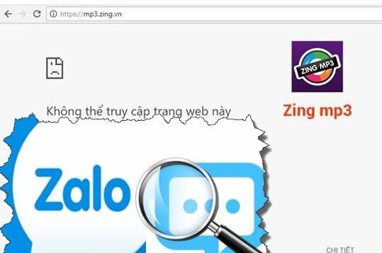 Zalo, Zing MP3 sập vì đâu?
