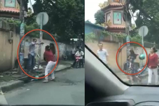 SH va chạm ô tô, 2 phụ nữ rượt đánh người đàn ông trước chùa ở TP.HCM