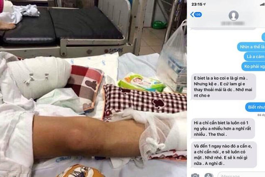 Vợ cũ vào viện chăm sóc, 9x Phú Thọ bị băm nát chân vẫn nhắn tin cho bồ