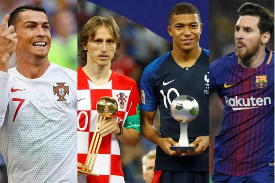 Ronaldo, Messi, Modric, Mbappe có mặt trong danh sách đề cử Quả Bóng Vàng 