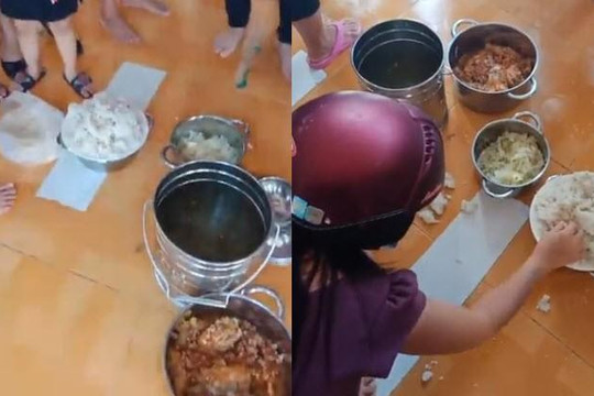 Phụ huynh bắt quả tang Trường mầm non Phú Mỹ cho con ăn cơm mốc xanh