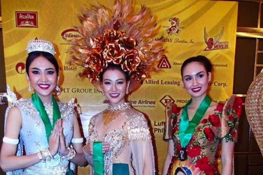 Phương Khánh giành huy chương vàng phần thi trình diễn trang phục dân tộc tại Miss Earth 2018