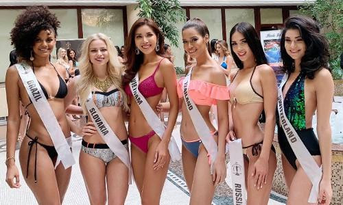 Xem lại phần thi bikini nóng bỏng của Minh Tú tại Hoa hậu Siêu quốc gia
