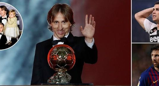 Modric giành Quả bóng vàng, chấm dứt sự thống trị 10 năm của Messi và Ronaldo