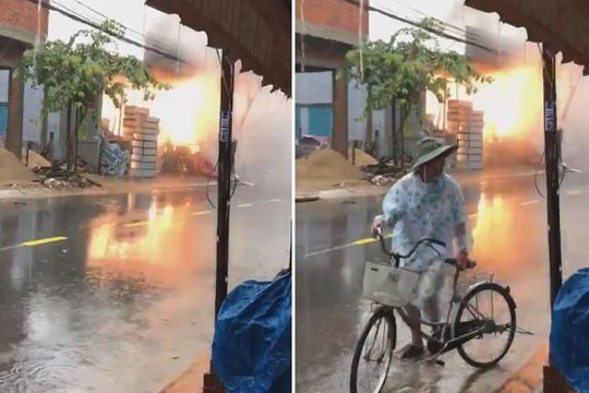 Tủ điện ở Đà Nẵng phát nổ dữ dội sau trận mưa lịch sử