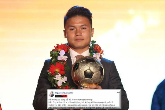 Bị tố mắc bệnh ngôi sao ở lễ trao giải Quả bóng vàng 2018, Quang Hải phản pháo