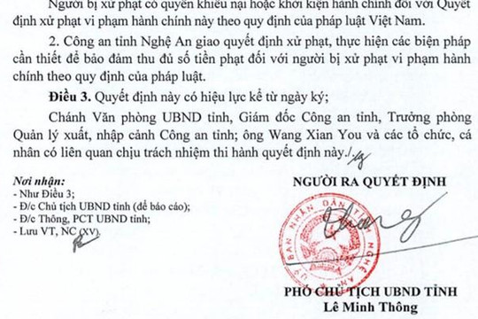 Nghệ An: Xử phạt một người Trung Quốc thu mua quả sở trái phép