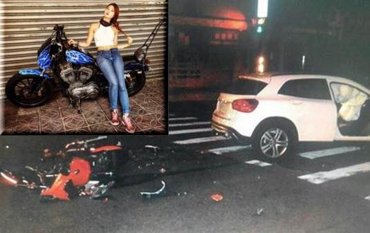 Phóng mô tô vượt đèn đỏ, người mẫu 19 tuổi xinh xắn bị ô tô tông chết