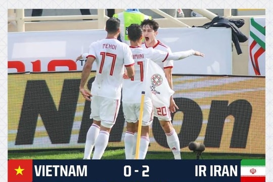 Đánh bại Việt Nam với tỷ số 2-0, Iran chính thức đoạt vé vào vòng 16 đội 