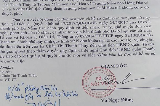 Đà Nẵng: Giáo viên tố cáo bị chuyển công tác không thuyết phục