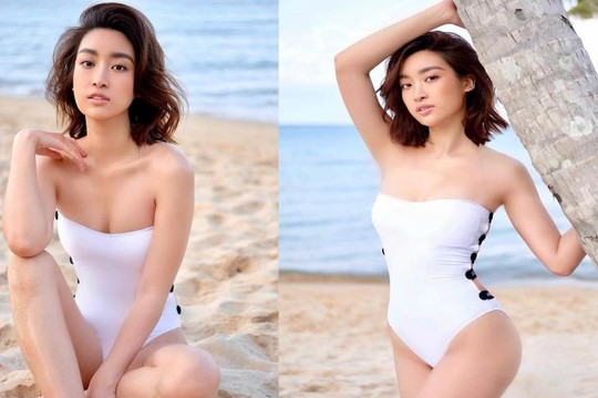 Hoa hậu Đỗ Mỹ Linh khoe thân hình gợi cảm với áo tắm