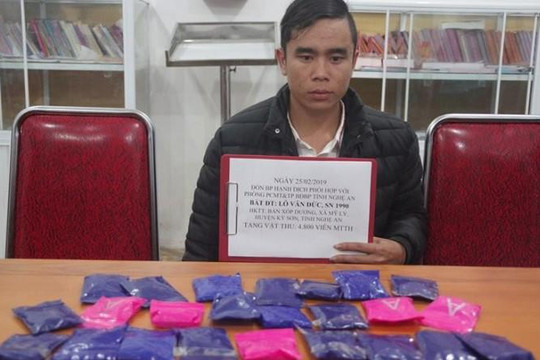 Nghệ An: Bắt thanh niên mua bán 4.800 viên ma túy tổng hợp