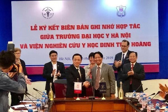 Đại học Y Hà Nội và Viện Nghiên cứu y học Đinh Tiên Hoàng hợp tác chiến lược năm 2019