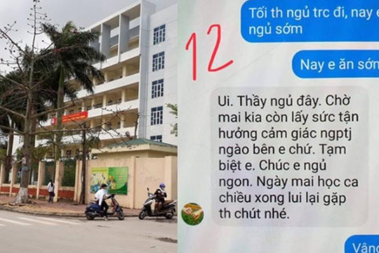 Thầy chủ nhiệm nhắn tin gạ tình nữ sinh Thái Bình lớp 10 bị tạm dừng giảng dạy