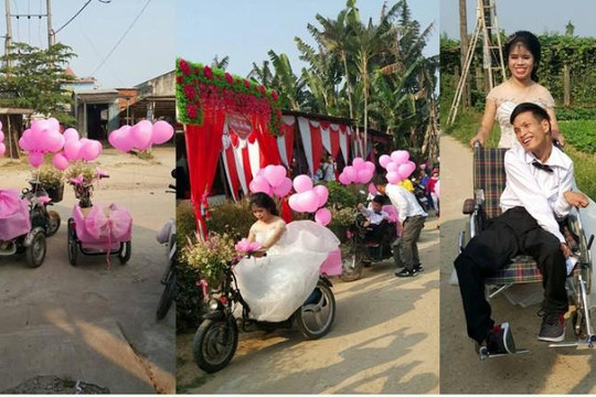 Đám cưới chú rể nhiễm chất độc màu da cam và cô dâu khuyết tật ở Quảng Nam