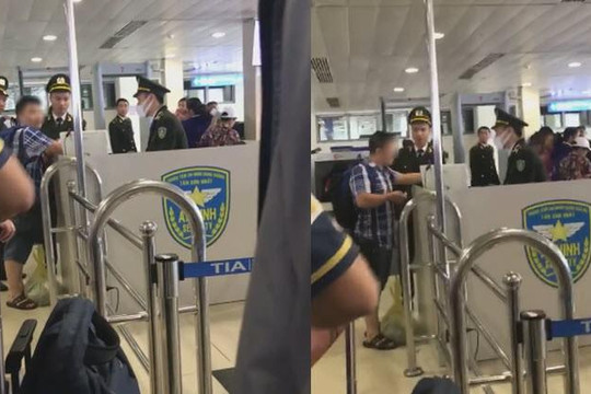 Clip khách chửi nhân viên an ninh sân bay Tân Sơn Nhất là nít ranh, bắt bỏ khẩu trang 