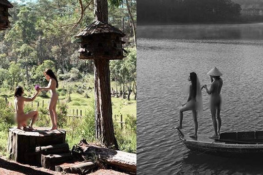 Cặp đôi chụp ảnh khỏa thân ở hồ Tuyền Lâm: Phản cảm hay nghệ thuật?