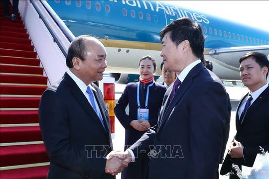Thủ tướng Nguyễn Xuân Phúc bắt đầu tham dự diễn đàn Vành đai và Con đường tại Trung Quốc