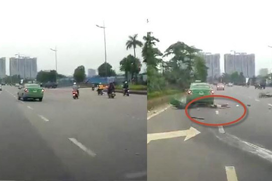 Clip taxi Mai Linh tông gục người xuất hiện như bóng ma giữa đường Hà Nội