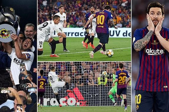 Nỗi buồn Messi lại nhân đôi khi hụt cúp Nhà vua 
