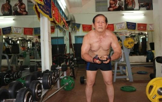 An Giang: Cụ ông 84 tuổi vẫn chăm tập gym mỗi ngày