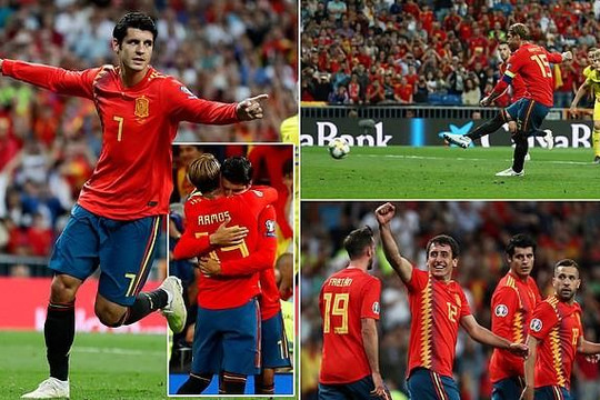 Ramos, Morata lập công giúp Tây Ban Nha hạ Thuỵ Điển ở Vòng loại Euro 2020