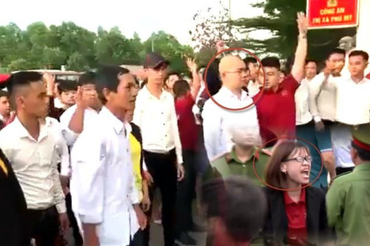 Nguyễn Thái Luyện kéo nhân viên Alibaba tới đồn công an đòi thả Nguyễn Huỳnh Tú Trinh