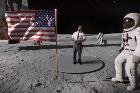 Độc đáo video mô phỏng Apollo 11 lên Mặt trăng của kênh Weather Channel 