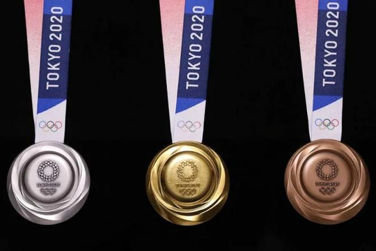 Huy chương Olympic 2020 được làm từ 6,2 triệu điện thoại phế thải