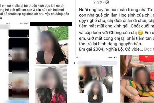 Có hay không 4 clip cô gái 15 tuổi bị chồng chủ spa bỏ thuốc kích dục?