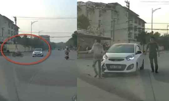 Bị tổ lái chạy tốc độ bàn thờ tông móp ô tô, công an Quảng Ninh ngỡ ngàng