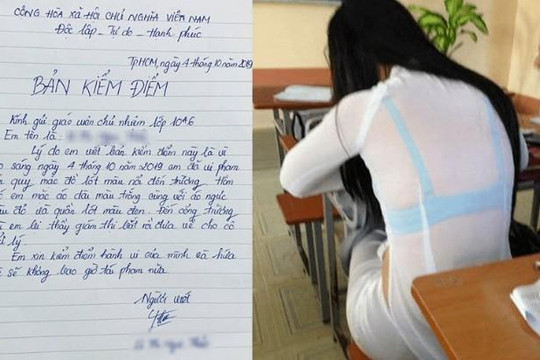 Nữ sinh lớp 10 viết bản kiểm điểm vì mặc đồ lót nổi trong áo dài: Phái đẹp nói gì?