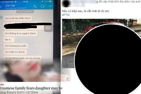 Nghi vấn cô gái Việt chết trong container ở Anh: Em trai để tang chị trên Facebook