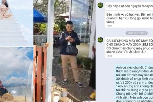 Gã trai dẫn 30 khách Trung Quốc vào Sunny Farm Đà Lạt không gọi nước, chửi và dọa quản lý