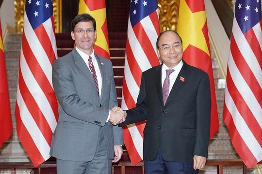 Bộ trưởng Quốc phòng Mark Esper: Mỹ ủng hộ lập trường của Việt Nam về Biển Đông