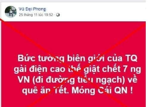 Quảng Ninh bác thông tin 7 công dân Việt Nam bị điện giật chết khi vượt biên