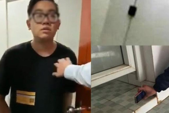 Gã trai Hà Nội bị phát hiện chui vào nhà vệ sinh nữ, giả gái, quay lén các chị em