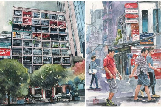 Dấu tích Sài Gòn - Chợ Lớn trong tranh Phạm Công Tâm