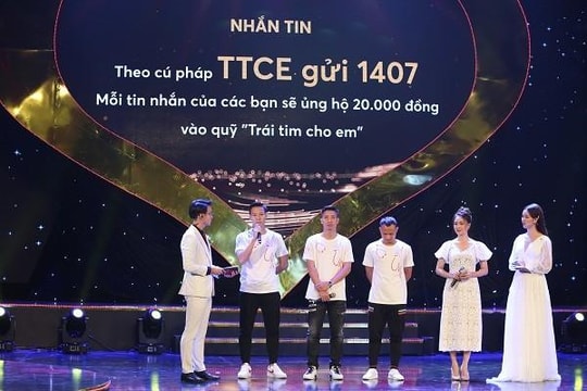 Trong 2 tháng, hơn 4,5 tỉ đồng ủng hộ chương trình ‘Trái tim cho em’ qua tin nhắn 