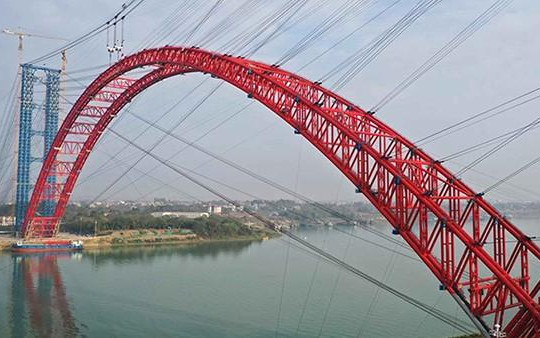 Cận cảnh cây cầu vòm 'khủng' vượt sông ở Trung Quốc