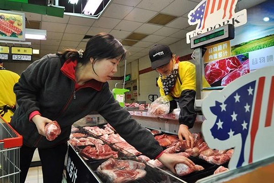 Thị trường thịt lợn Mỹ hưởng lợi từ thỏa thuận thương mại giai đoạn 1