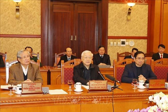 Tổng bí thư Nguyễn Phú Trọng chủ trì họp Ban Bí thư để xem xét, quyết định công tác cán bộ