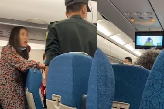 Clip mẹ bầu bị đạp bụng trên máy bay Vietnam Airlines vì vào chỗ không lên tiếng